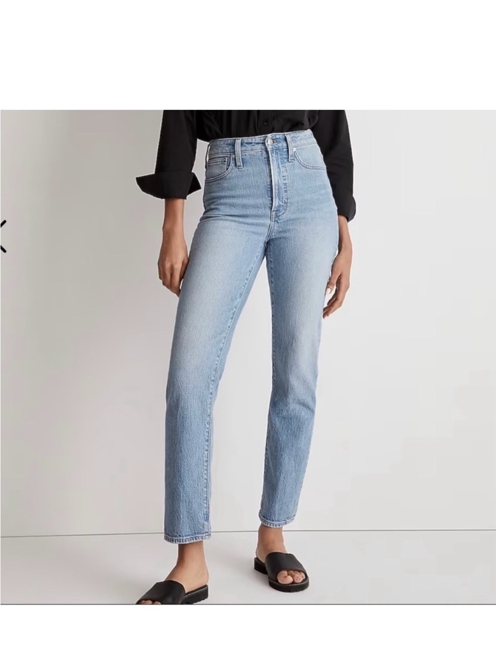 Madewell Light Blue High-Rise Straight Jeans - Women